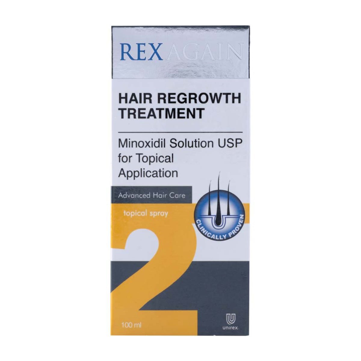 Rexagain Hair Sprej 2% 100ml Unirex