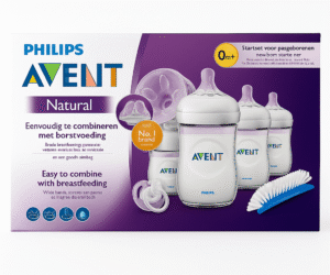 Avent Set shishesh Natural për të porsalindur - SCD301/01