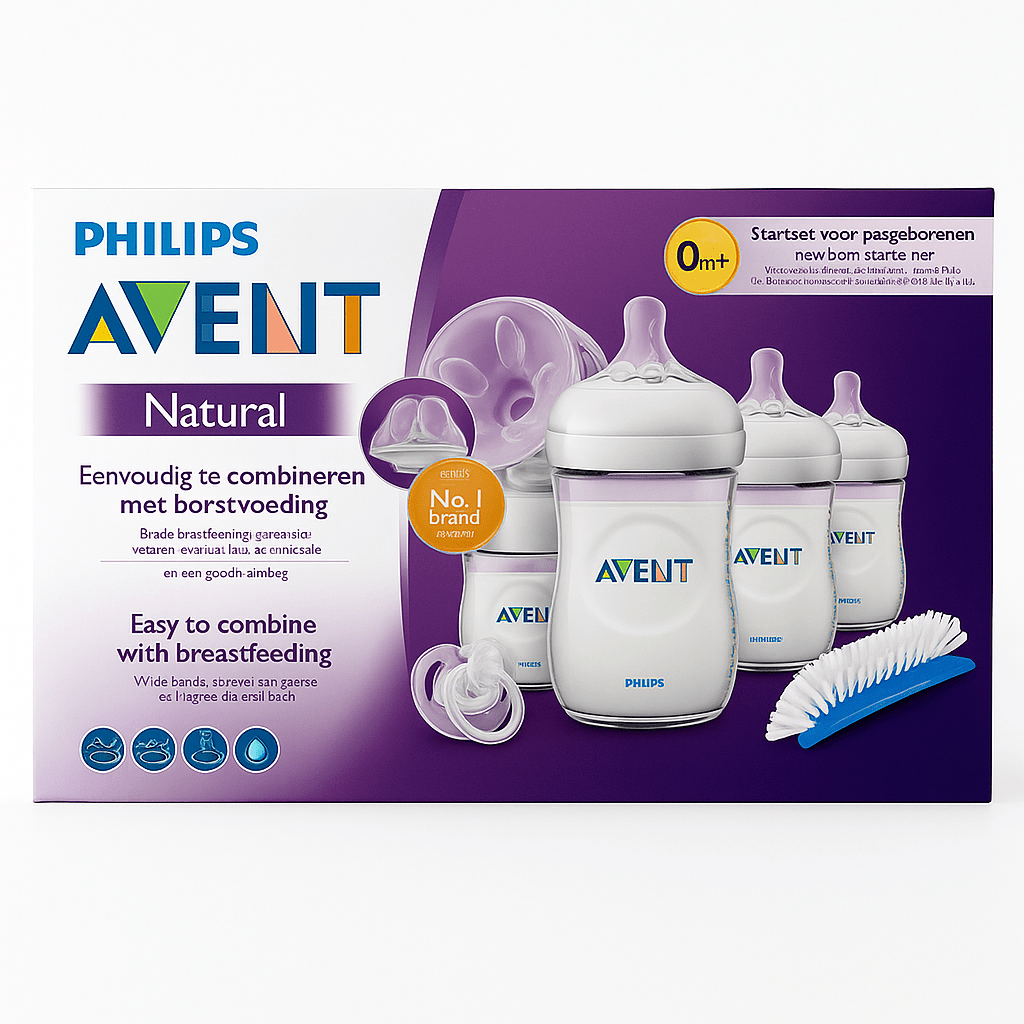 Avent Set shishesh Natural për të porsalindur - SCD301/01