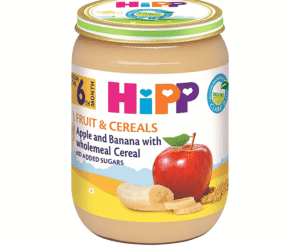 HiPP – Mollë dhe Banane me Drithëra të Plota 190g