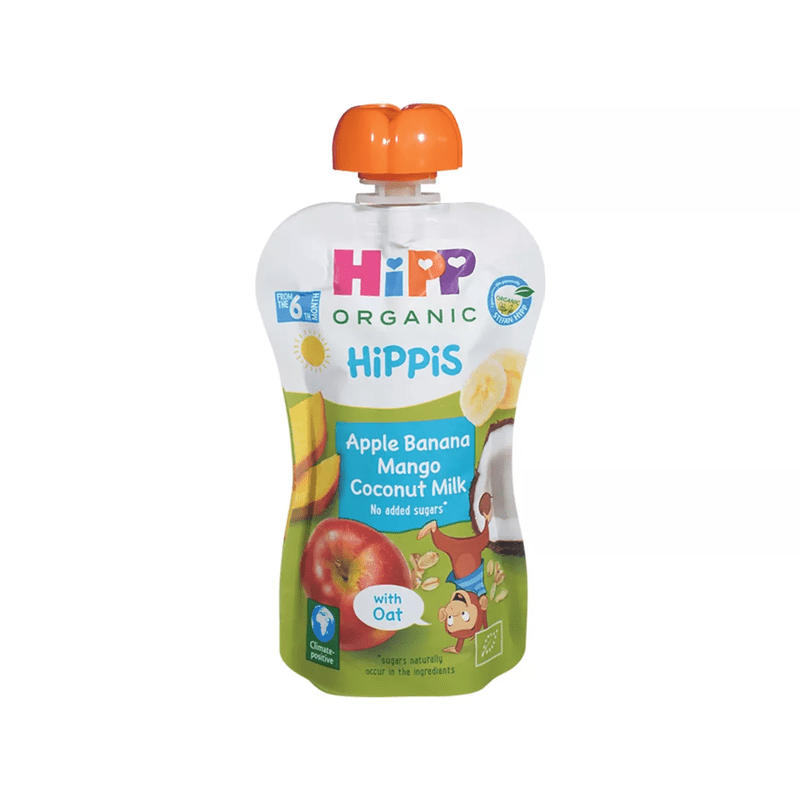 HiPPiS - BIO me mollë, banane, mango dhe qumësht kokosi 100gr