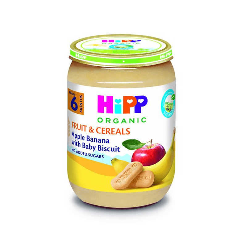 HiPP Fruit & Cereals- mollë, banane dhe biskota 190gr