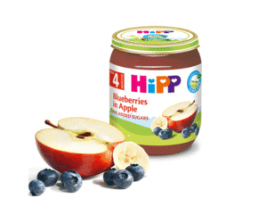 HiPP – Blueberries BIO me Mollë dhe Boronica 125gr