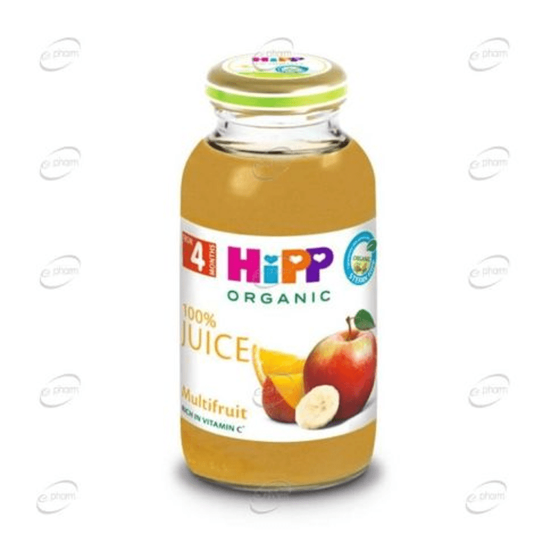 HiPP Multifruit – mollë, banane, portokall dhe fruta tropikale 200ml