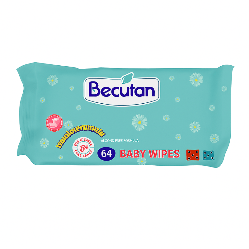 Becutan - Lecka të Lagura me Kamomil 64 copë