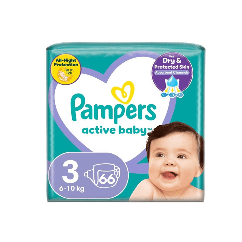 Pampers Active Baby - Nr.3 66copë