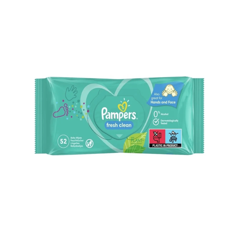Pampers Fresh Clean – Lecka të Lagura 52 copë