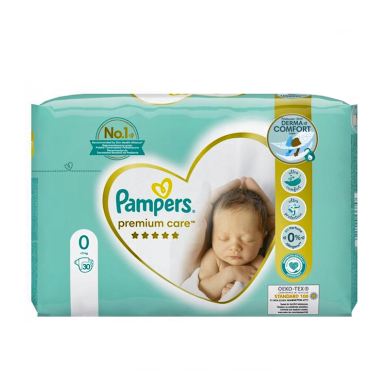 Pampers Premium Care - Nr.0 30copë