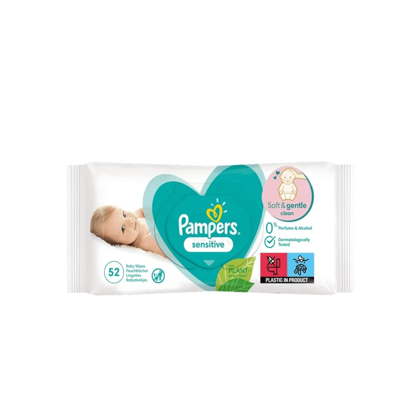 Pampers Sensitive - Lecka të Lagura 52 copë