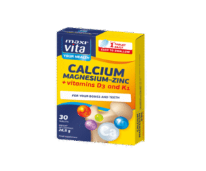 Calcium Magnesium Zinc + Vitamins D3 & K1 - 30Tableta Maxi Vita