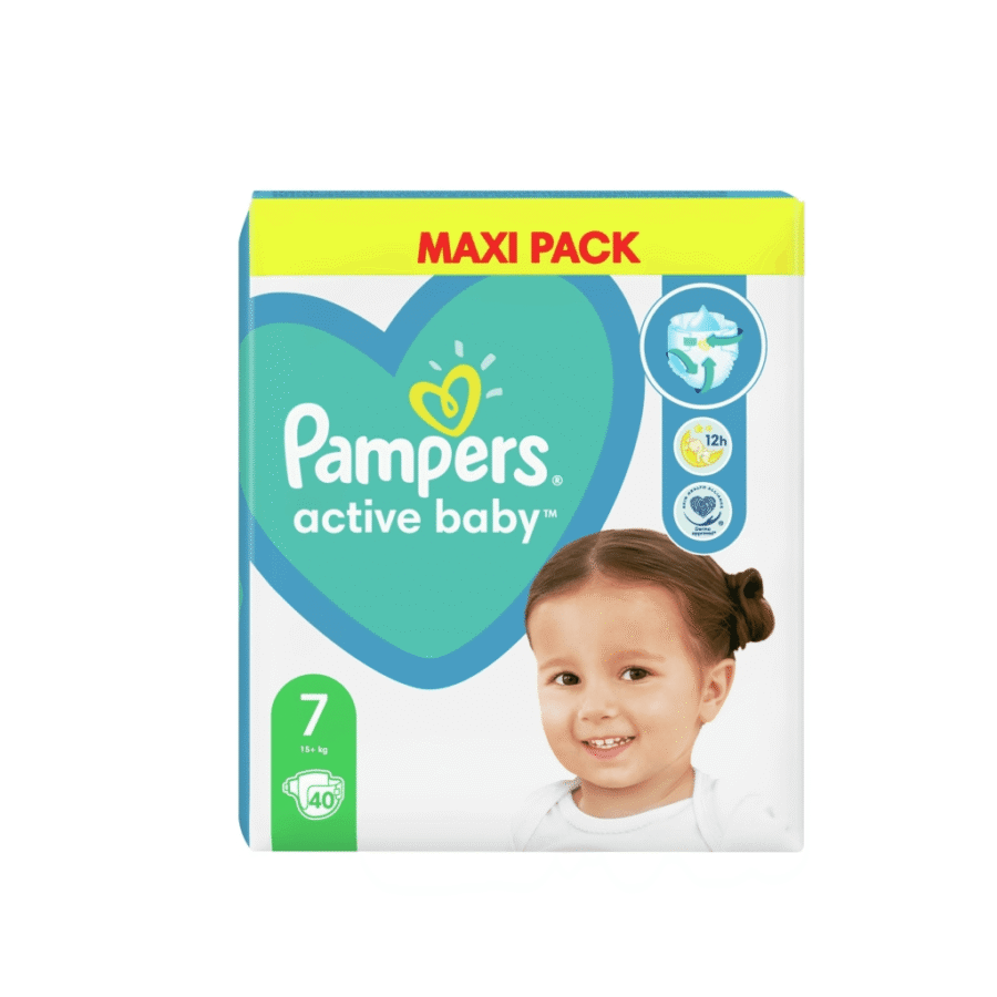 Pampers Active Baby - Nr. 7 40copë