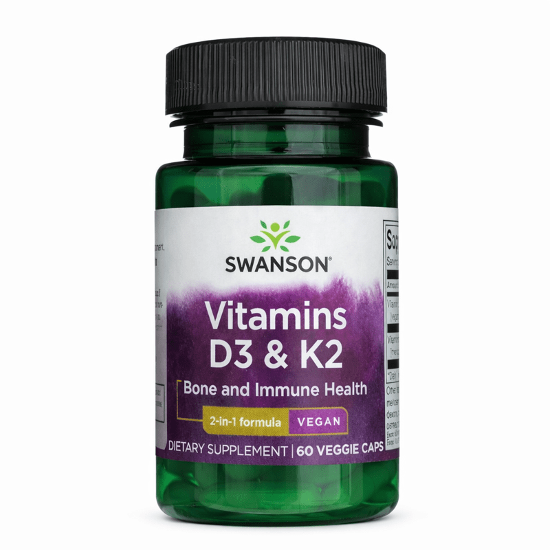 Vitamins D3 & K2 – 60 Kapsula Swanson