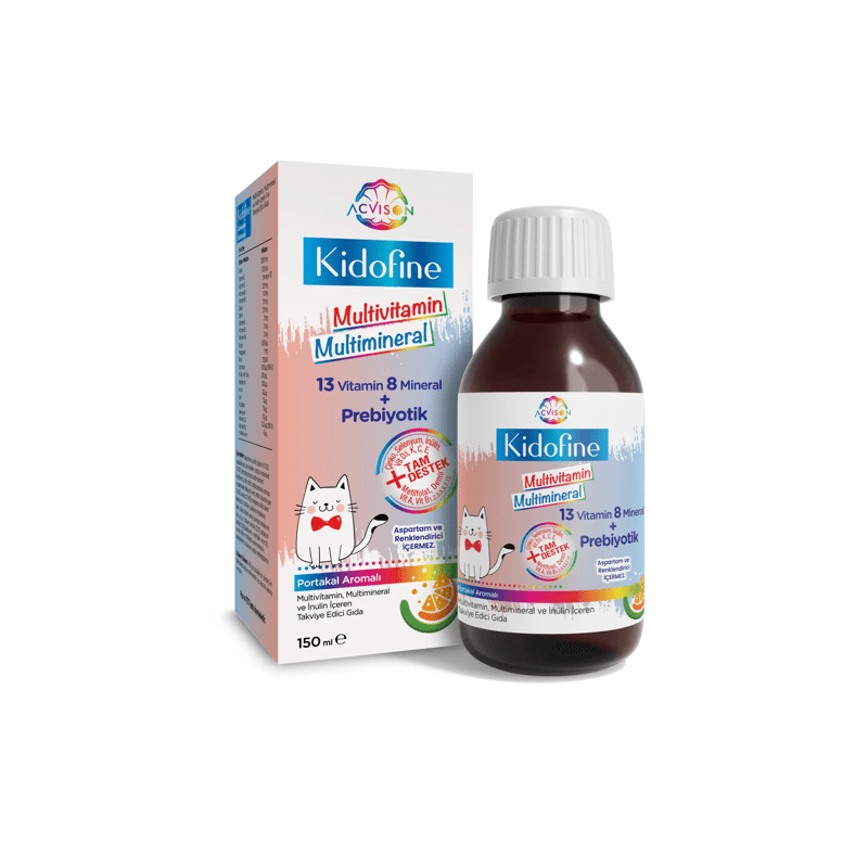 Kidofine Multivitamin & Multimineral + Prebiotik – 150ml