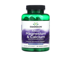 Magnesium & Calcium me Vitamina D3 & K2 – Swanson 30Capsula