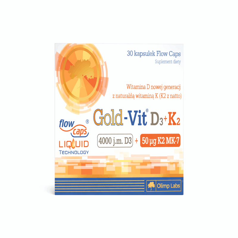 GoldvVit Vitamine D3 + K2 (4000IU +50ug)