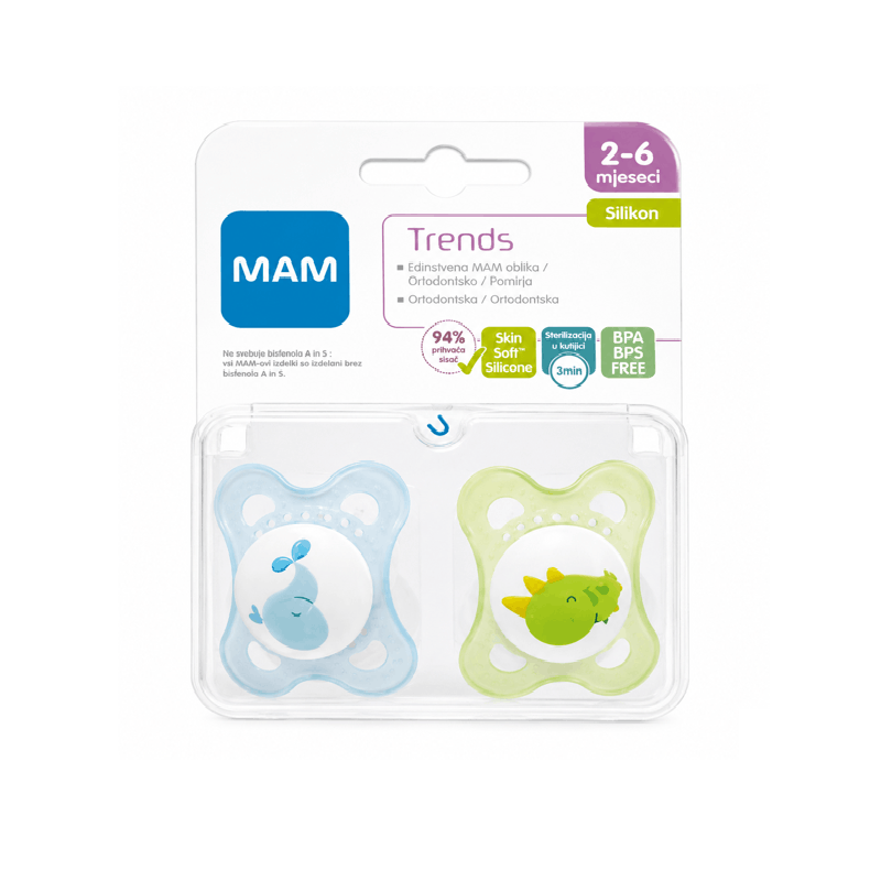 MAM Soothers Trends 6M+ – Set 2 copë Kodi:350221