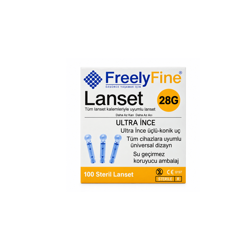 FreelyFine Lanceta Sterile 28G – 100 Copë
