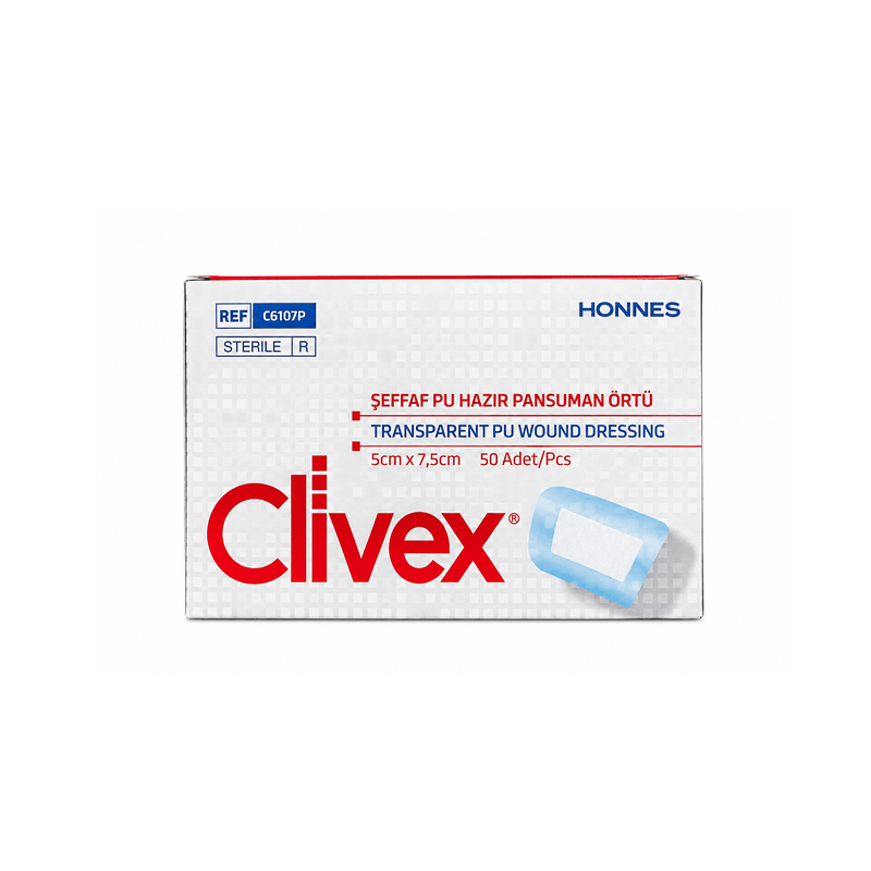 Fasho Transparente Sterile 5 × 7.5cm Clivex 50 copë