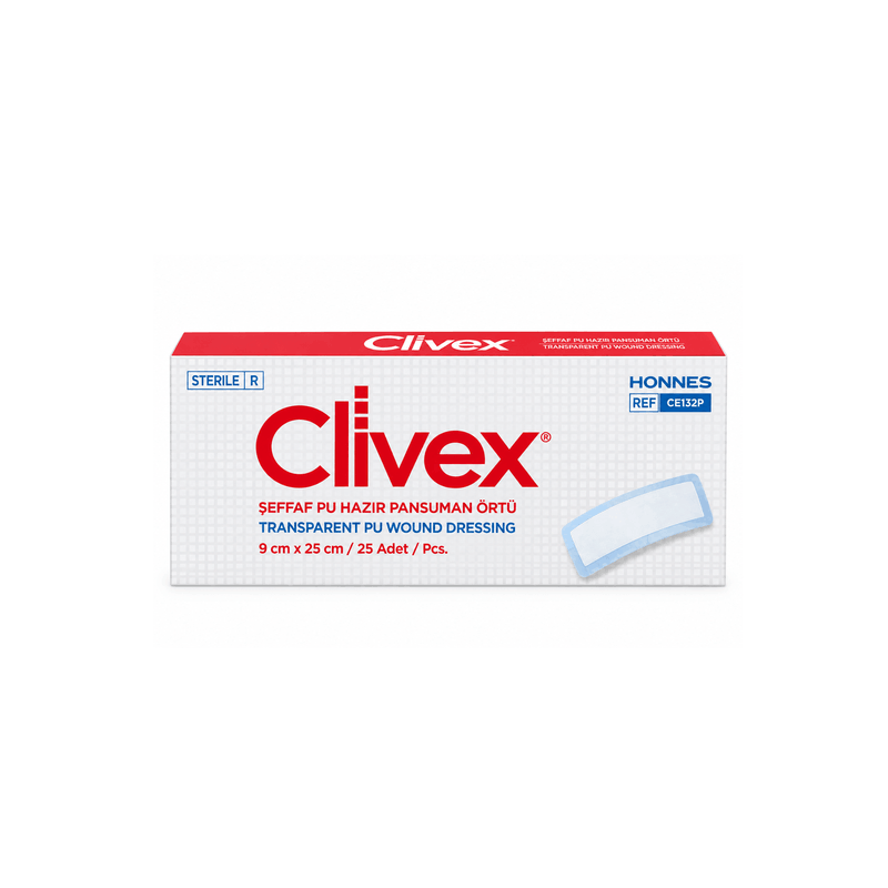 Fasho Transparente Sterile 9 × 25cm Clivex 25 copë