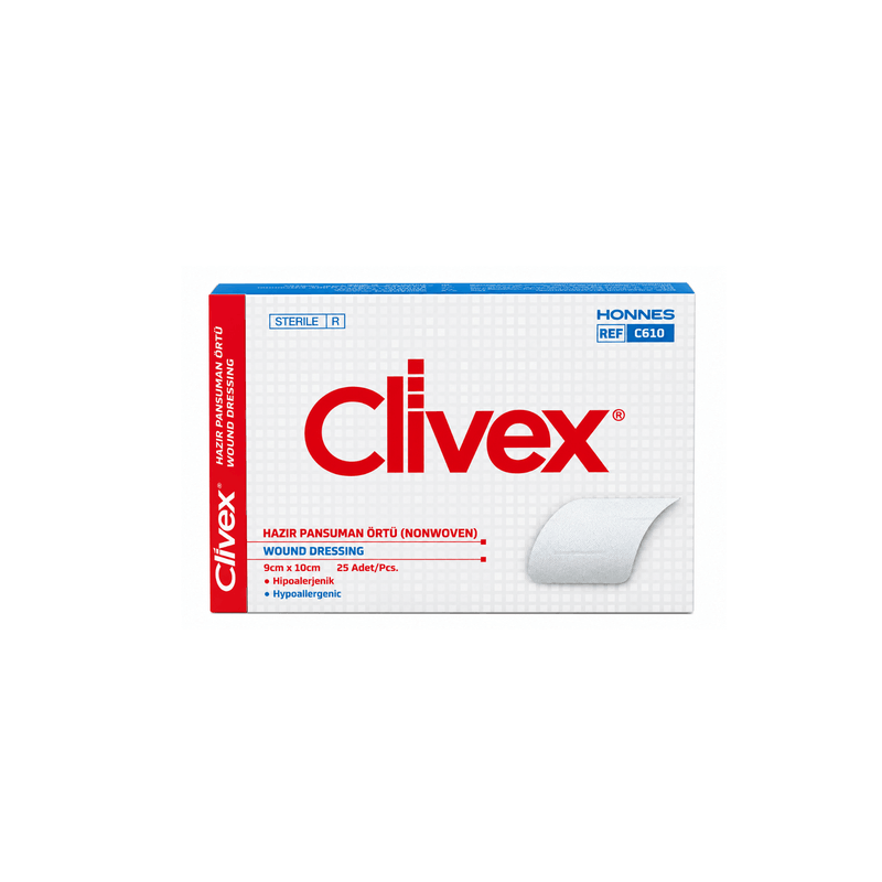 Fasho Sterile për Plagë 9 × 10 cm Clivex 25 copë