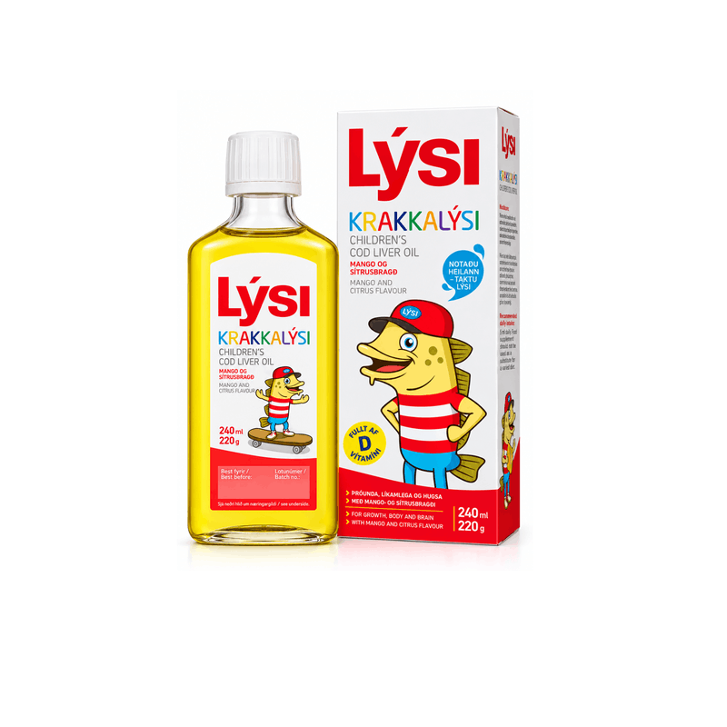 Lysi Krakkalýsi – Vaj i mëlçisë së merlucit për fëmijë, 240 ml