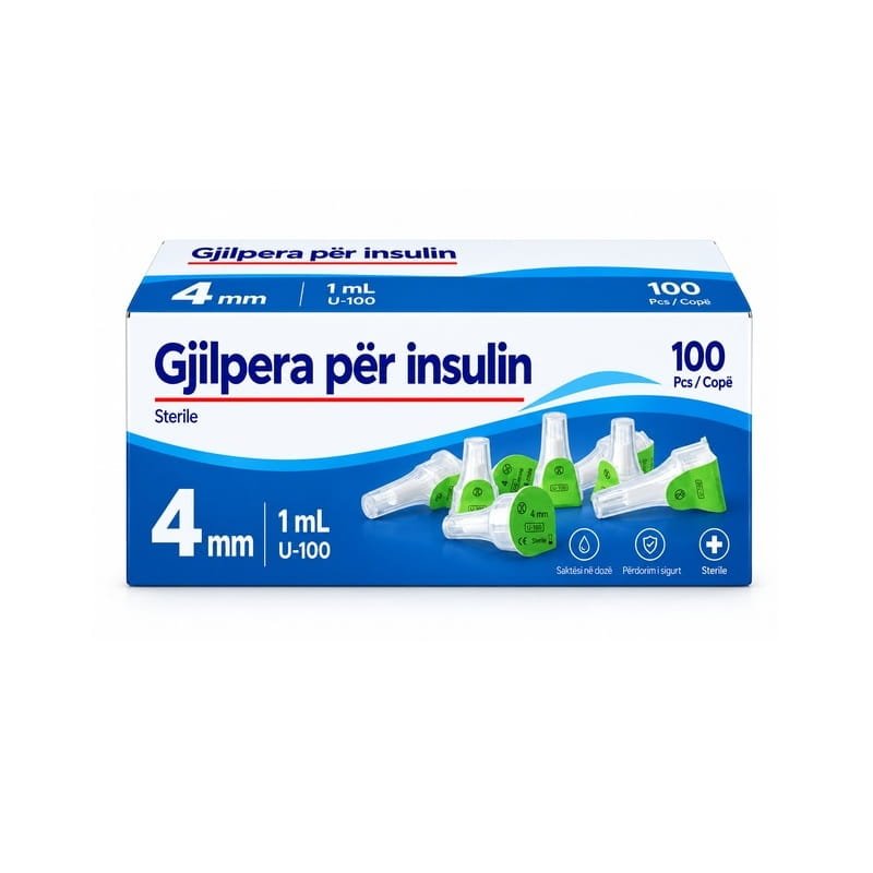 Gjilpëra për Insulinë 4mm - 100 copë