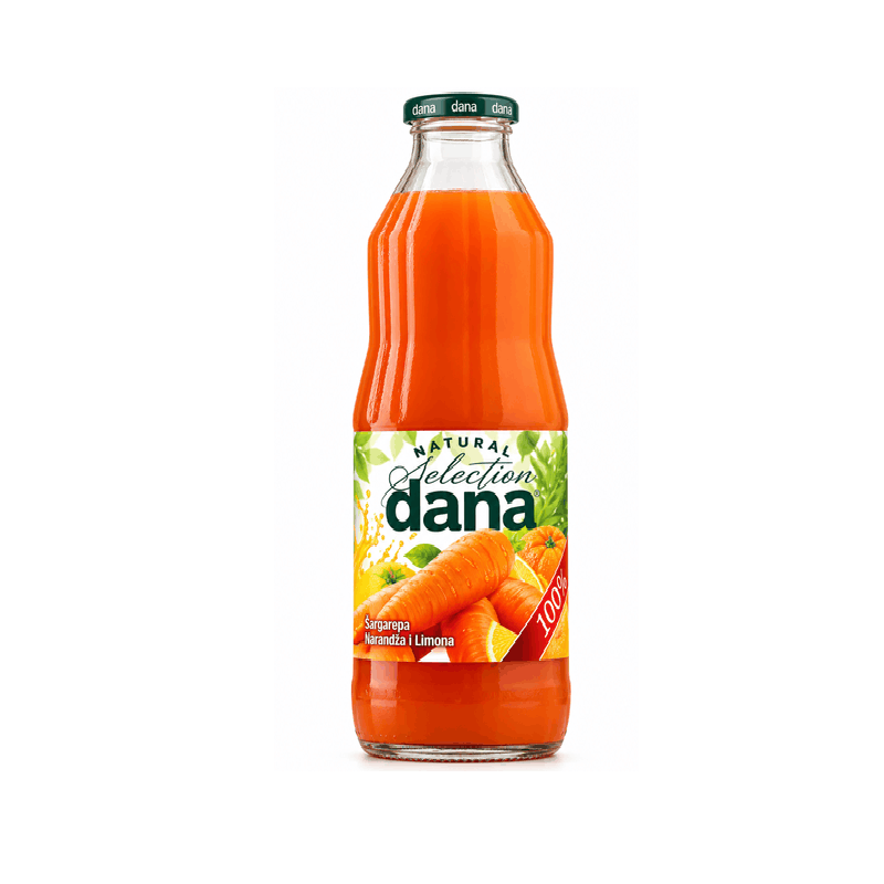 Lëng Karotë + me Mollë & Portokall dhe Limon 1L Dana Natural Selection 100%