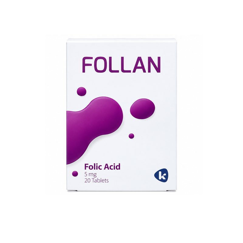 Follan Acid Folik 5 mg – 20 Tableta
