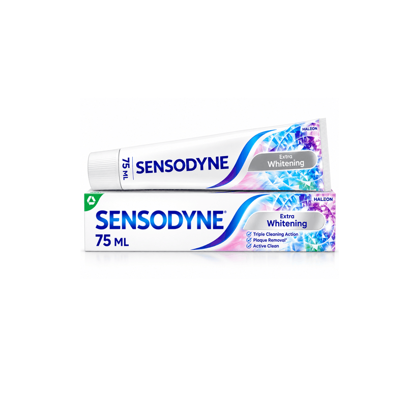 Sensodyne Extra Whitening – Pastë dhëmbësh për dhëmbë të ndjeshëm 75ml