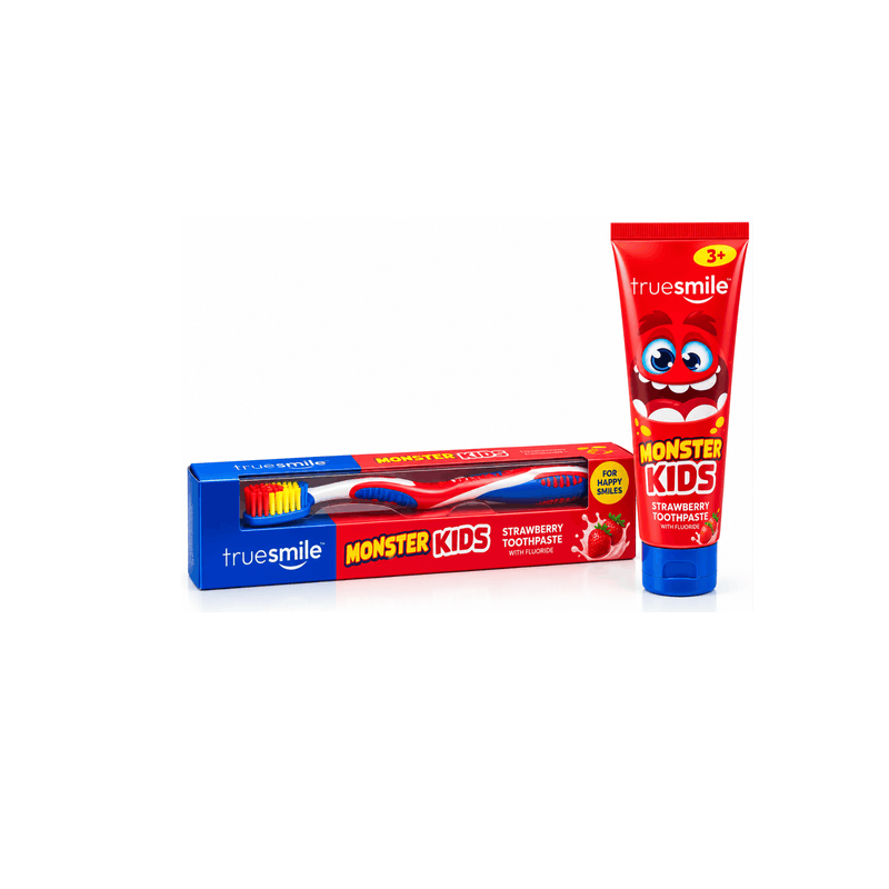 Brushë dhëmbësh me Pastë 100m - TrueSmile Monster Kids 3+